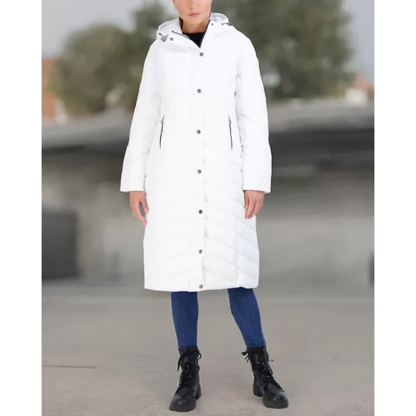 imageMadden Girl by Steve Madden Womens Long Length Maxi Quilted Puffer Jacket S3XWhite