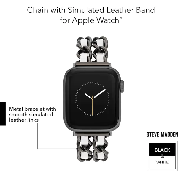 imageSteve Madden Fashion Chain Bracelet for Apple WatchBlackWhite