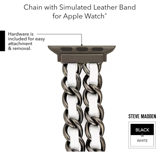 imageSteve Madden Fashion Chain Bracelet for Apple WatchBlackWhite