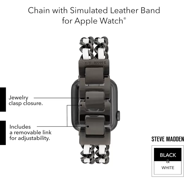 imageSteve Madden Fashion Chain Bracelet for Apple WatchBlackWhite