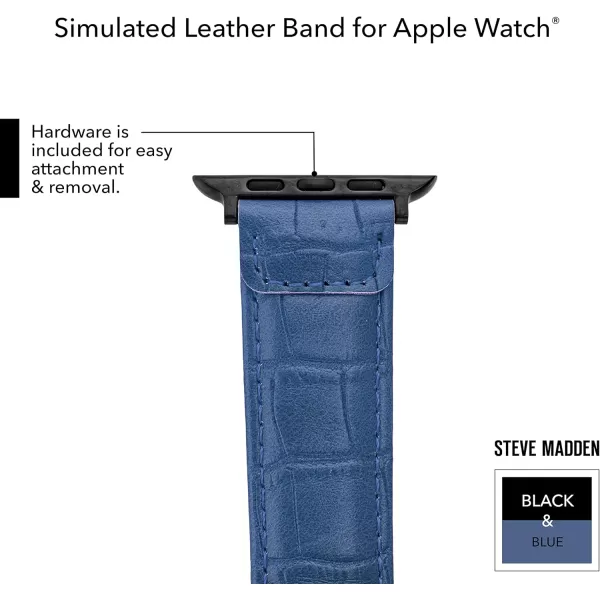 imageSteve Madden Fashion CrocoGrain Band for Apple WatchBlue