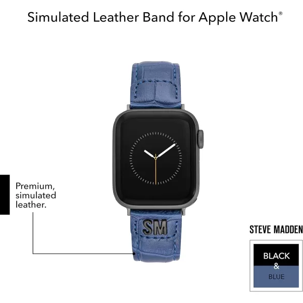 imageSteve Madden Fashion CrocoGrain Band for Apple WatchBlue
