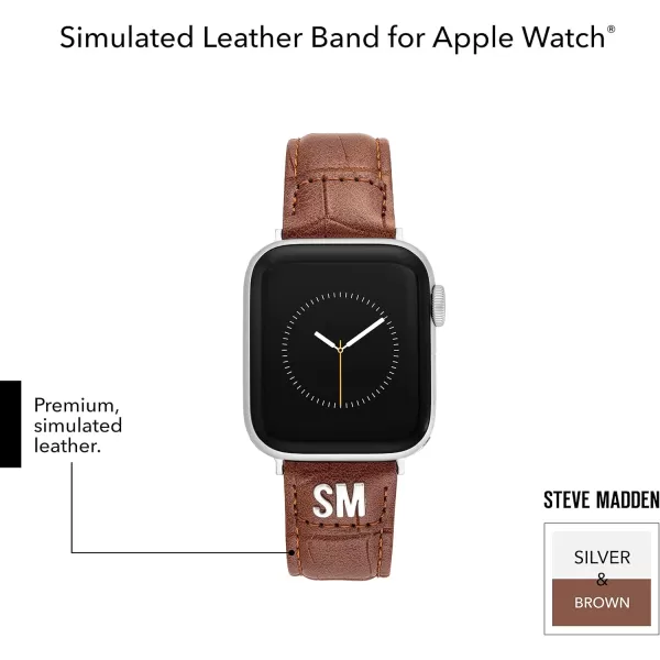 imageSteve Madden Fashion CrocoGrain Band for Apple WatchHoney Brown