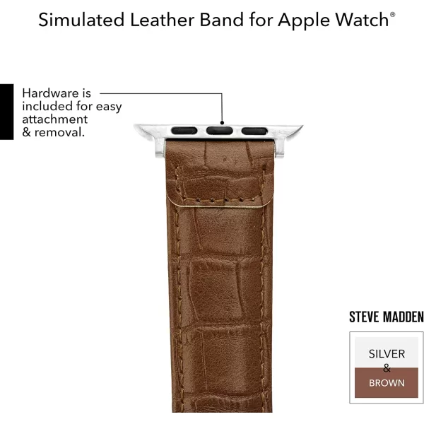 imageSteve Madden Fashion CrocoGrain Band for Apple WatchHoney Brown