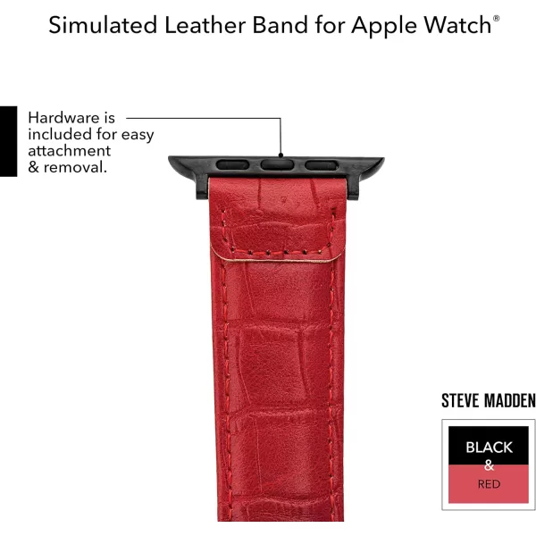 imageSteve Madden Fashion CrocoGrain Band for Apple WatchRed
