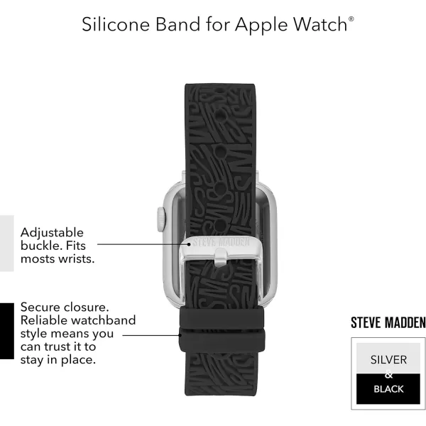 imageSteve Madden Fashion Silicone Band for Apple WatchBlack