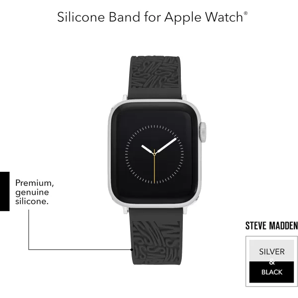 imageSteve Madden Fashion Silicone Band for Apple WatchBlack
