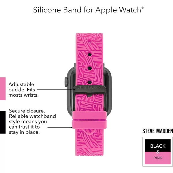 imageSteve Madden Fashion Silicone Band for Apple WatchHot Pink