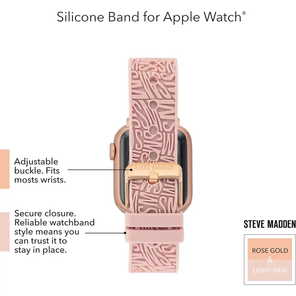 imageSteve Madden Fashion Silicone Band for Apple WatchLight Pink