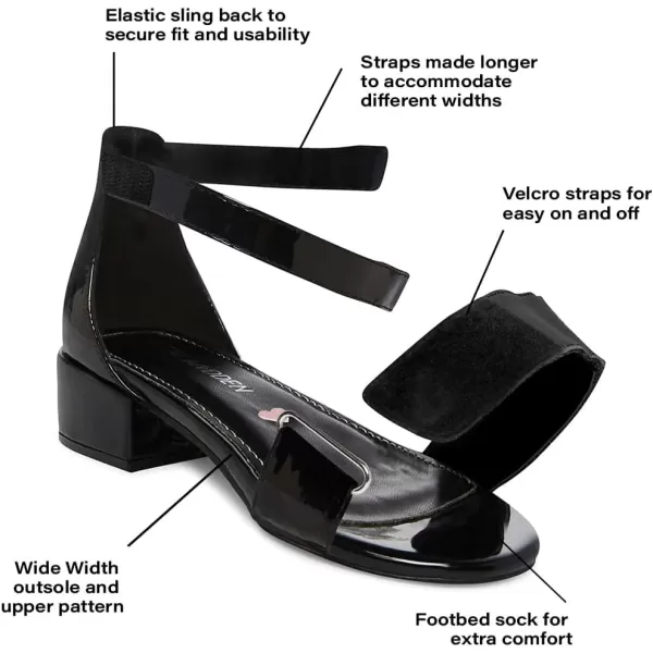 imageSteve Madden Girls Adaptive Irenne Heeled SandalBlack Patent