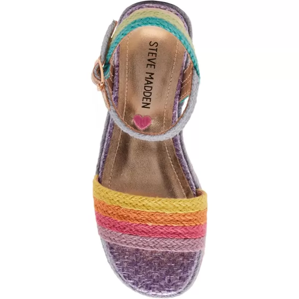 imageSteve Madden Girls Cleo Wedge SandalRainbow Multi