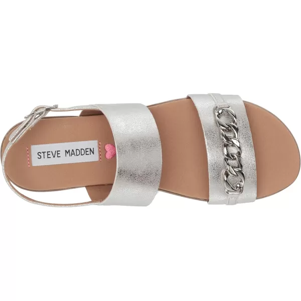 imageSteve Madden Girls Darcy Flat SandalSilver