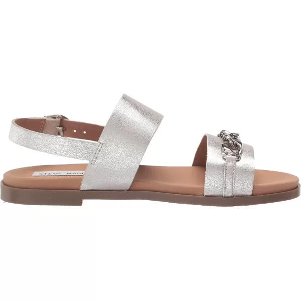 imageSteve Madden Girls Darcy Flat SandalSilver
