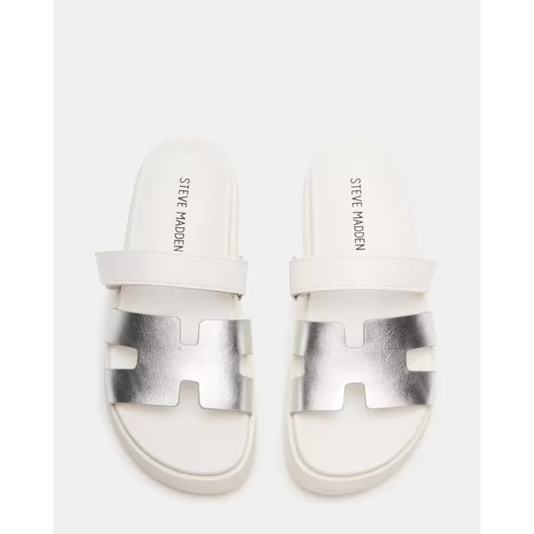 imageSteve Madden Girls Mayven Slide SandalWhite Multi