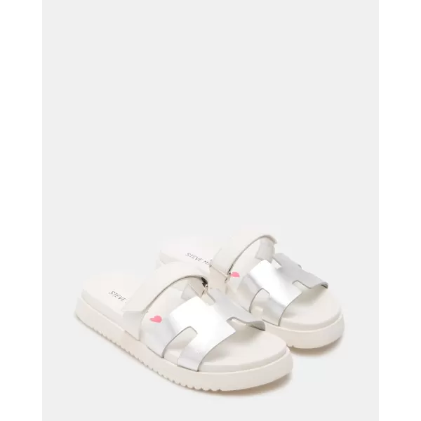 imageSteve Madden Girls Mayven Slide SandalWhite Multi