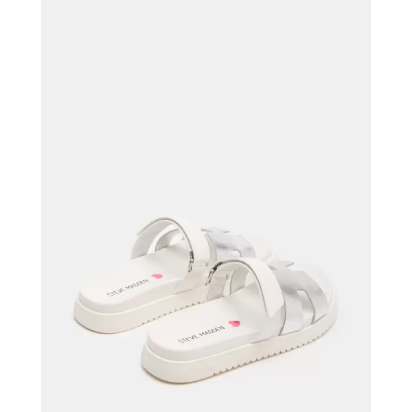 imageSteve Madden Girls Mayven Slide SandalWhite Multi