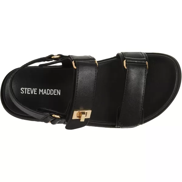 imageSteve Madden Girls Mona Flat SandalBlack