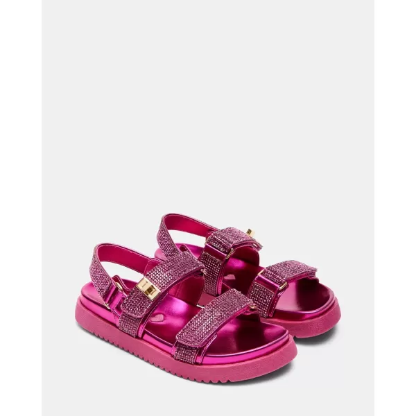 imageSteve Madden Girls Mona Flat SandalPink Rhinestone