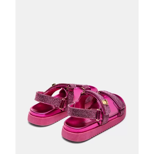 imageSteve Madden Girls Mona Flat SandalPink Rhinestone