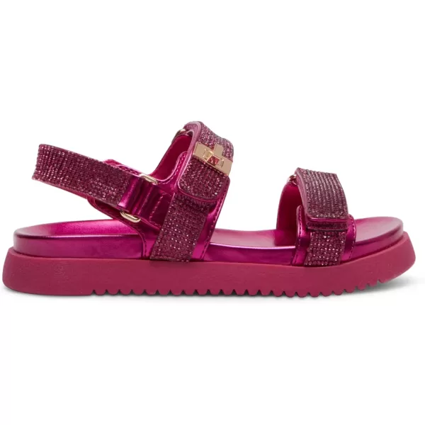 imageSteve Madden Girls Mona Flat SandalPink Rhinestone