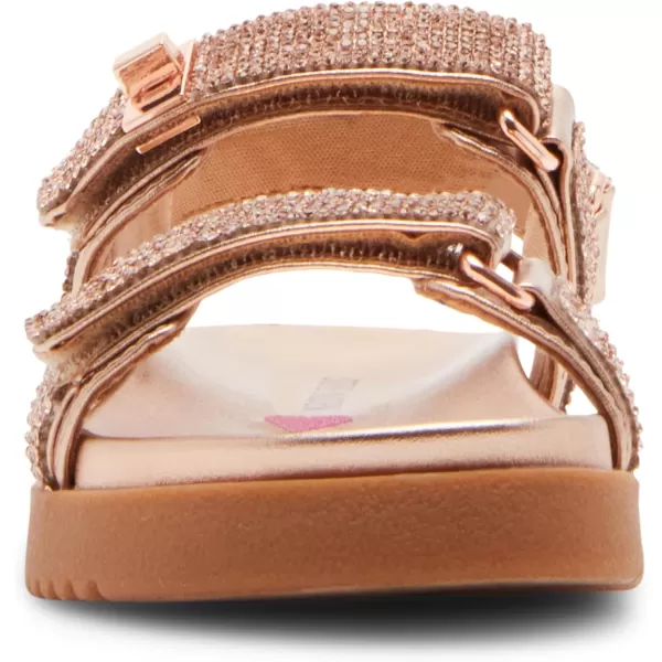 imageSteve Madden Girls Mona Flat SandalRose Gold Rhinestone