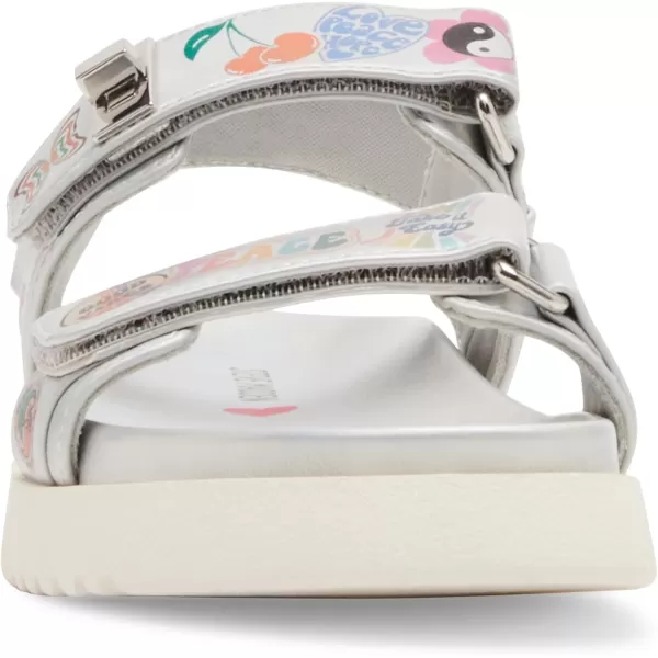 imageSteve Madden Girls Mona Flat SandalSilver Multi