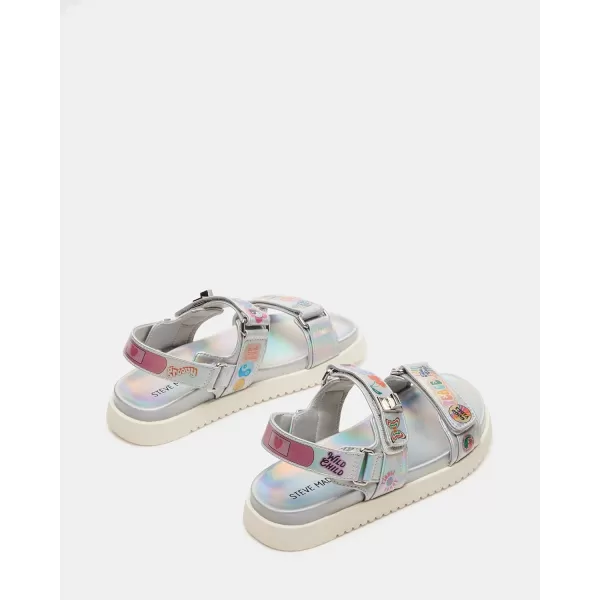 imageSteve Madden Girls Mona Flat SandalSilver Multi
