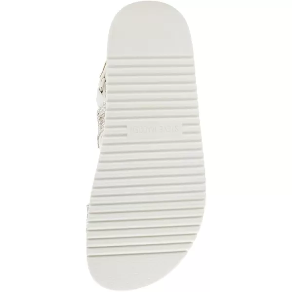 imageSteve Madden Girls Mona Flat SandalWhite Rhinestone