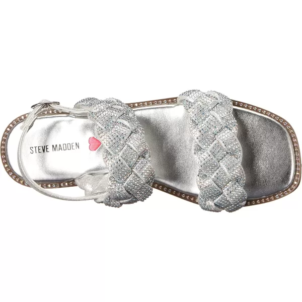 imageSteve Madden Girls Shoes Newbie Flat SandalSilver
