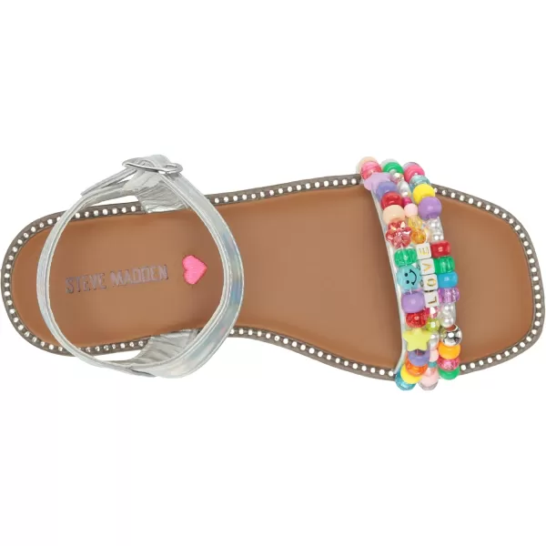 imageSteve Madden Girls Shoes Pattie Flat SandalSilver
