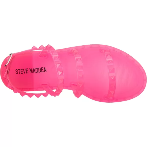 imageSteve Madden Girls Travel Flat SandalPink Jelly