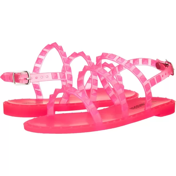 imageSteve Madden Girls Travel Flat SandalPink Jelly