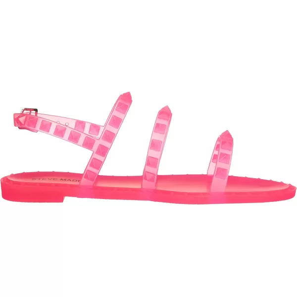 imageSteve Madden Girls Travel Flat SandalPink Jelly
