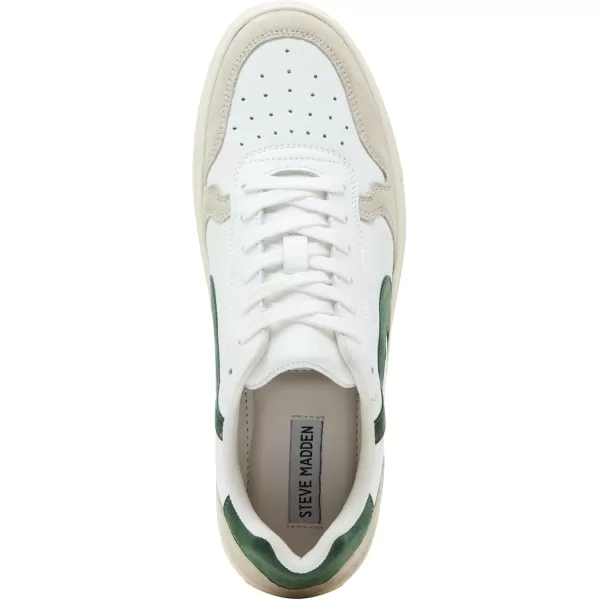 imageSteve Madden Mens Centre SneakerWhiteGreen Leather