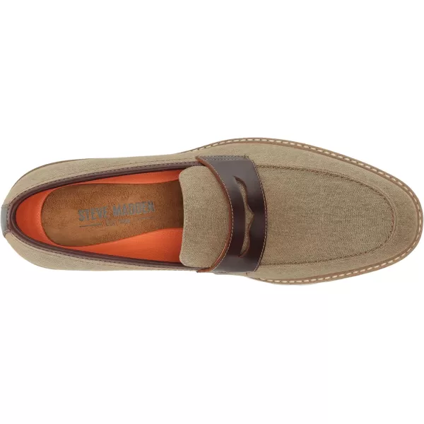 imageSteve Madden Mens Ewald Penny LoaferKhaki Fabric