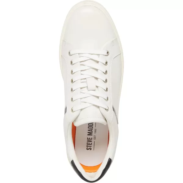 imageSteve Madden Mens McCord SneakerWhiteBlack Leather