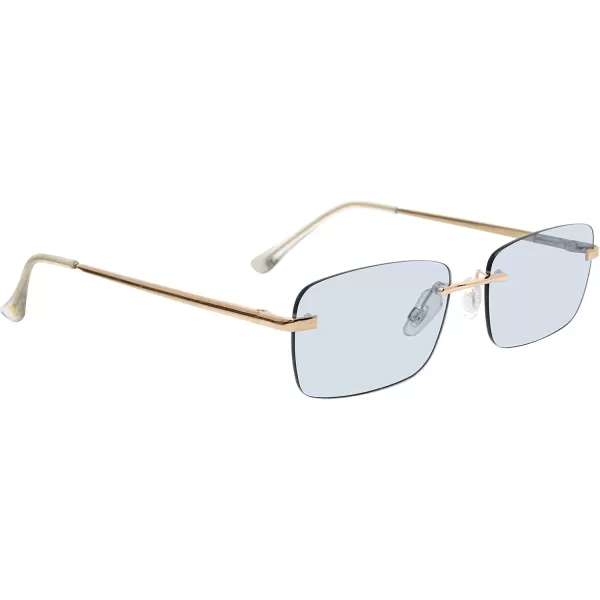 imageSteve Madden Womens Caden SunglassesShiny GoldSolid Blue