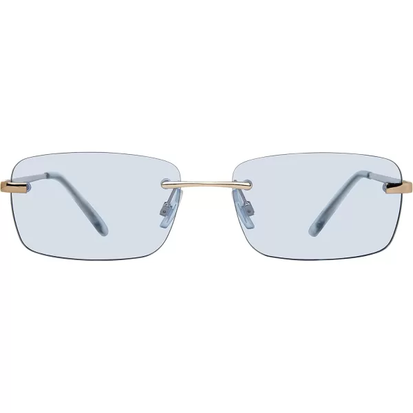 imageSteve Madden Womens Caden SunglassesShiny GoldSolid Blue