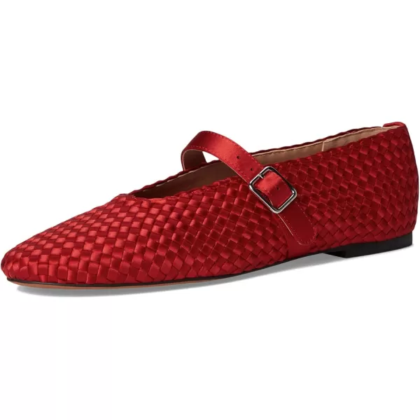 imageSteve Madden Womens Dreaming Ballet FlatRed Satin
