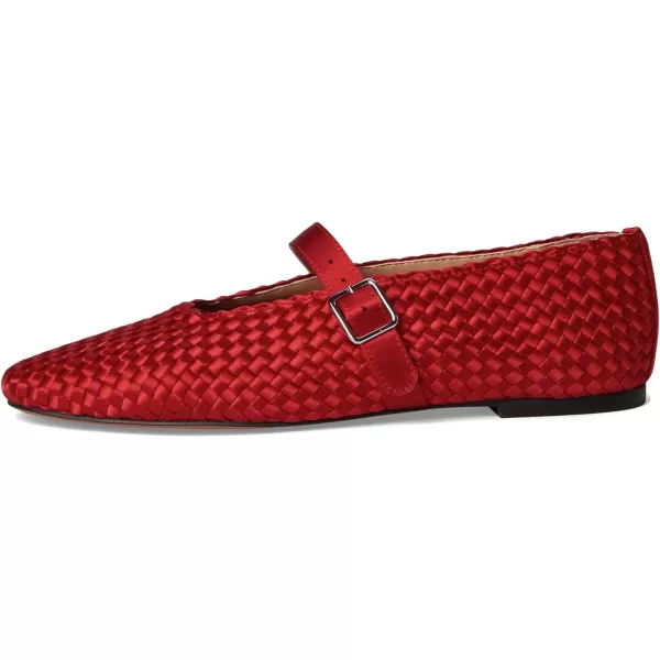 imageSteve Madden Womens Dreaming Ballet FlatRed Satin