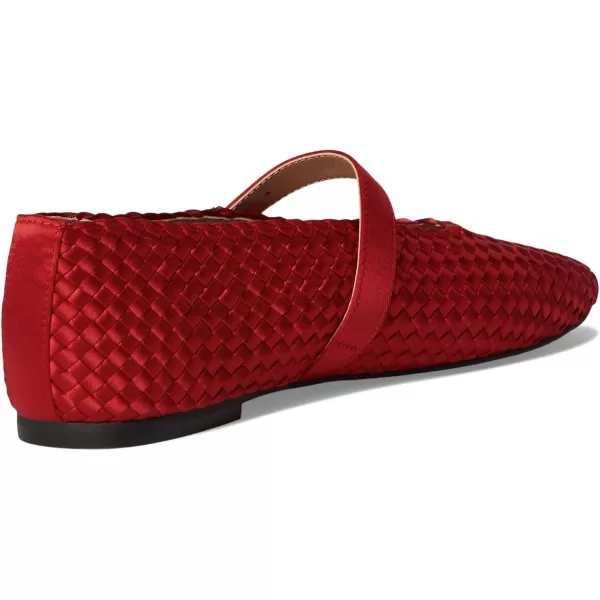 imageSteve Madden Womens Dreaming Ballet FlatRed Satin