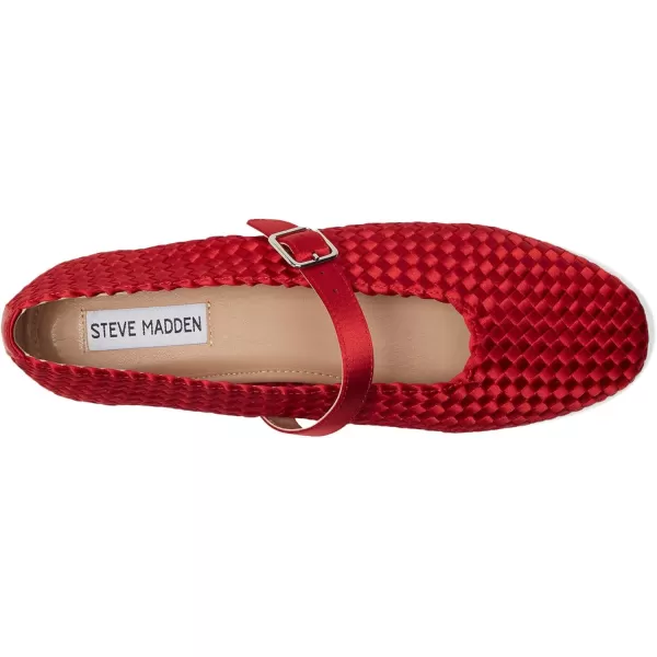 imageSteve Madden Womens Dreaming Ballet FlatRed Satin