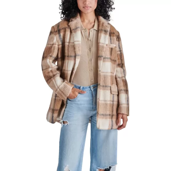 imageSteve Madden Womens Nana Blazer CoatPlaid