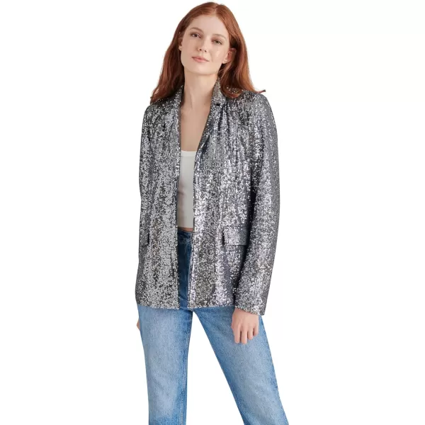 imageSteve Madden Womens Payton BlazerSilver Sequin