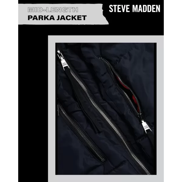 imageSteve Madden Womens Puffer Parka JacketIndigo Heather