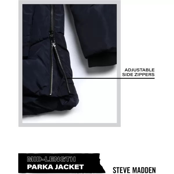 imageSteve Madden Womens Puffer Parka JacketIndigo Heather