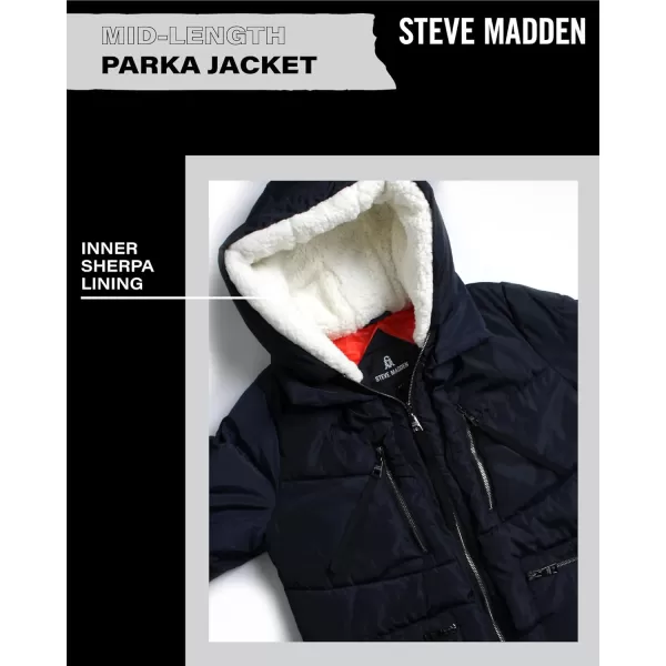 imageSteve Madden Womens Puffer Parka JacketIndigo Heather