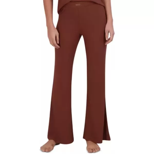 imageSteve Madden Womens Ribbed FlareLeg Sleep PantsTiramisu