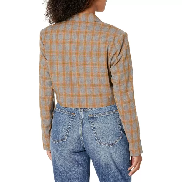 imageSteve Madden Womens Rupi Cropped BlazerGrey Plaid