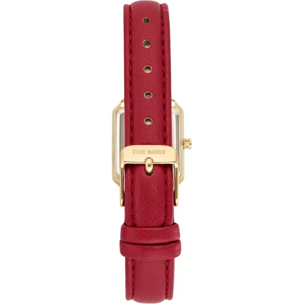imageSteve Madden Womens Strap Watch SM1030RedGold